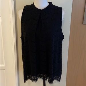 SOHO NY&Co black sleeveless lace blouse xl